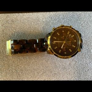 Big face Michael Kors tortoise shell watch